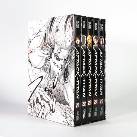 Attack on Titan - Band 21-25+Sammelschuber