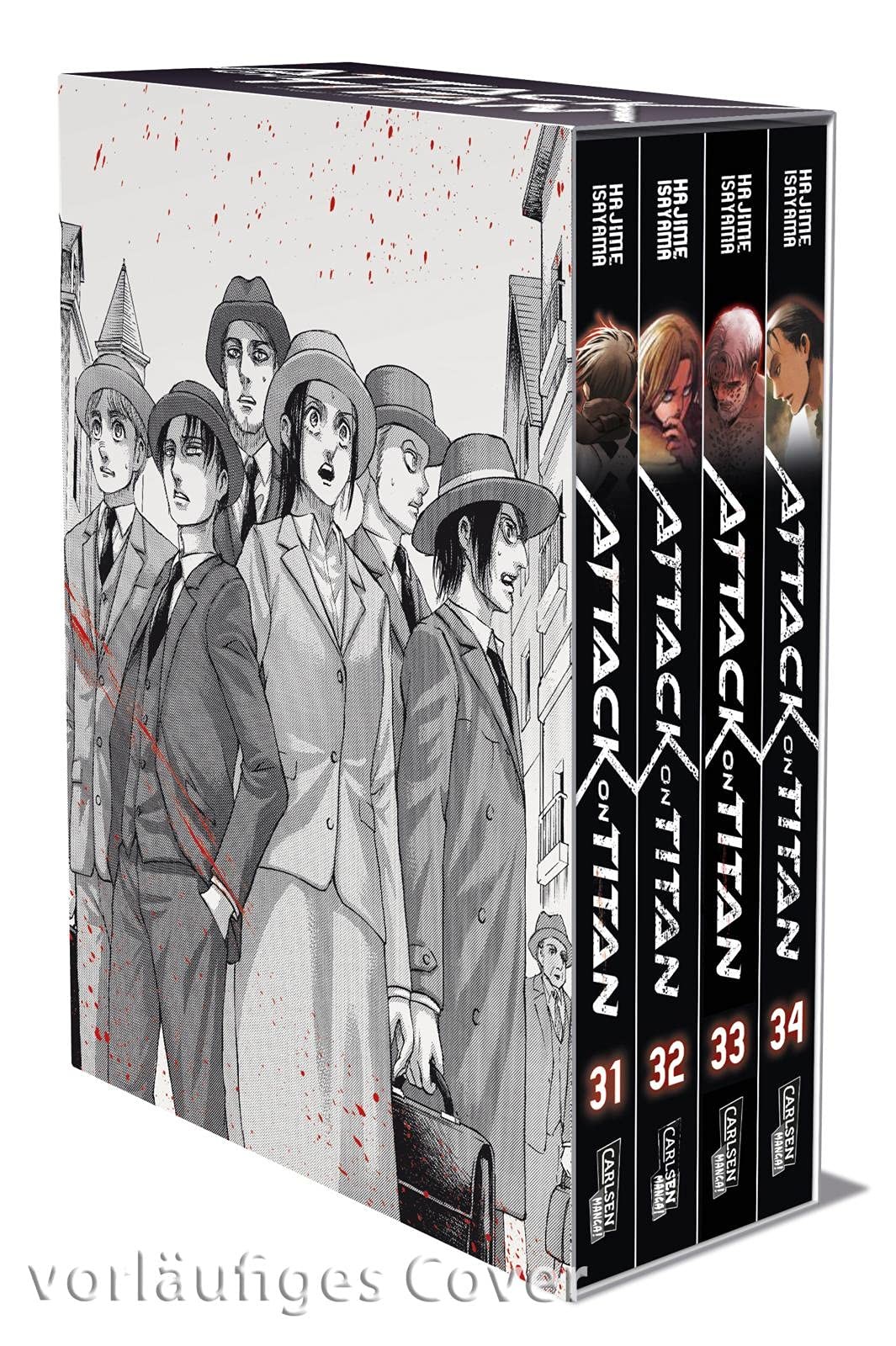Attack on Titan - Band 31-34+Sammelschuber(Abschlussband)